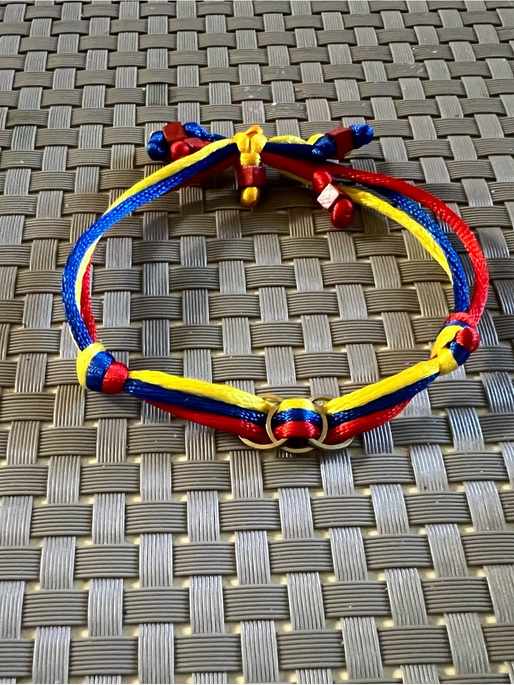 Kids Tricolor Friendship Bracelet - Red, Blue & Yellow